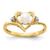 Gemstone and Diamond Heart Ring