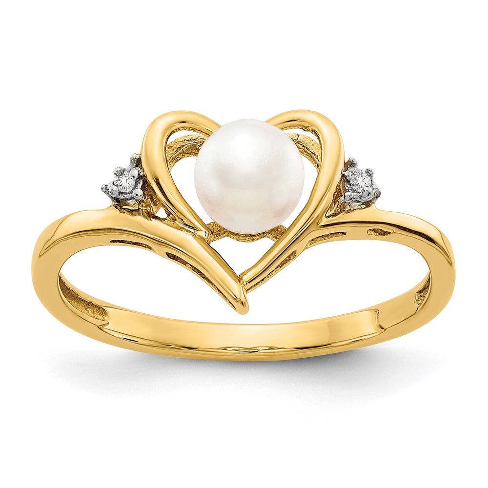 Gemstone and Diamond Heart Ring