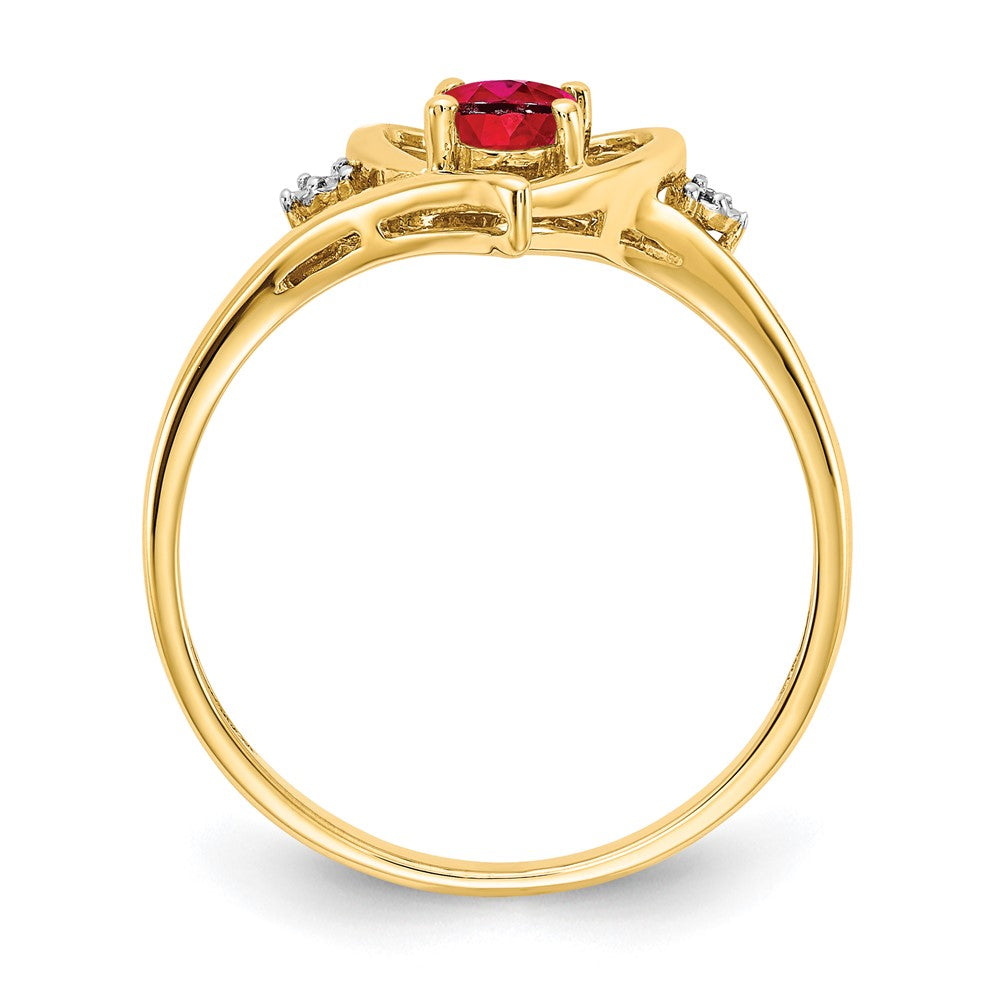 Gemstone and Diamond Heart Ring