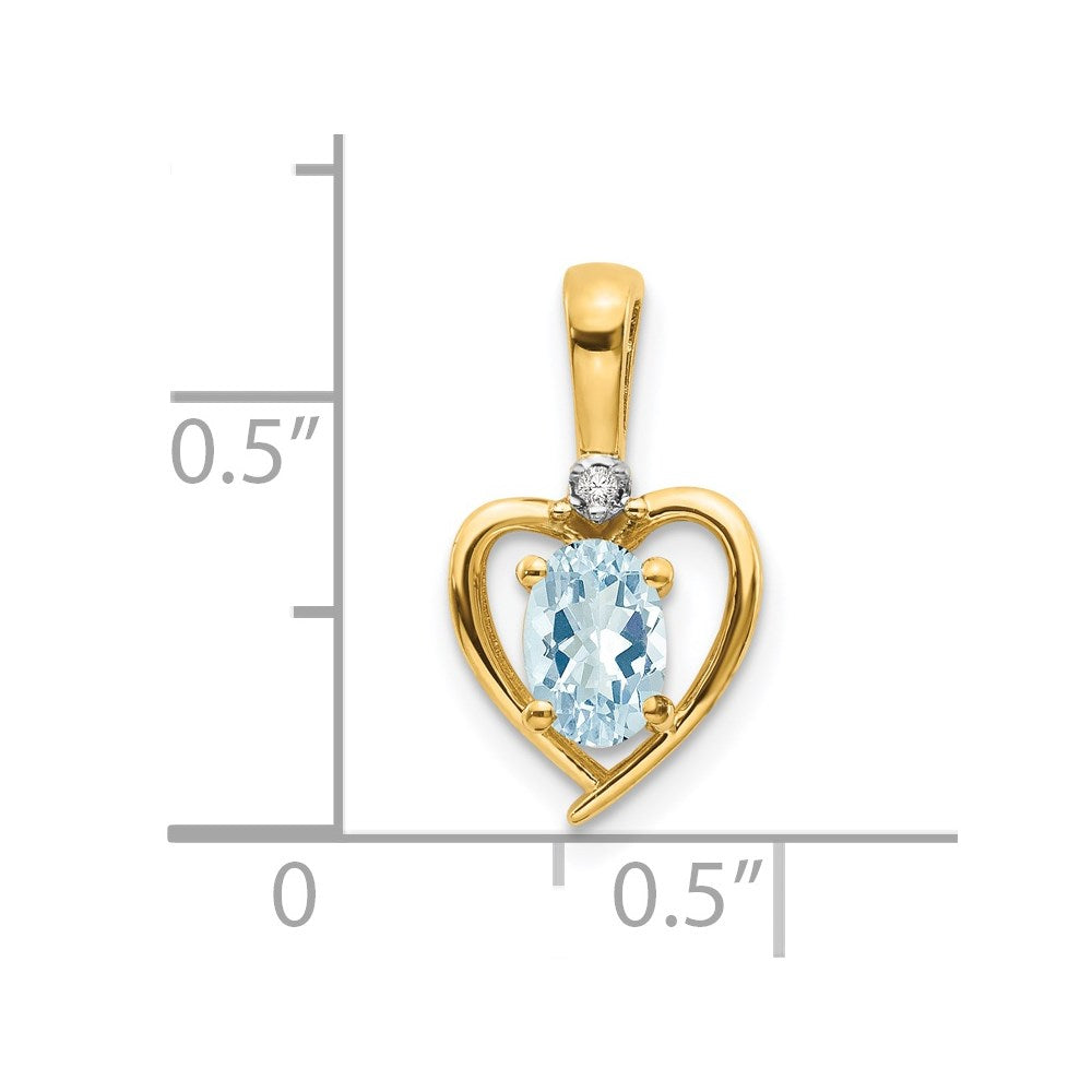 Gemstone & Diamond Heart Pendants