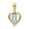 Gemstone & Diamond Heart Pendants