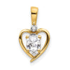 Gemstone & Diamond Heart Pendants