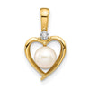 Gemstone & Diamond Heart Pendants