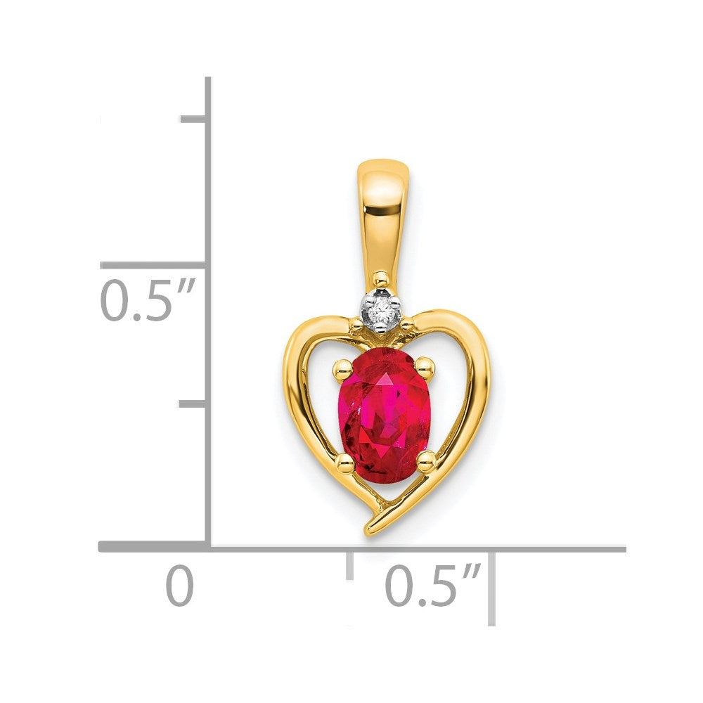Gemstone & Diamond Heart Pendants