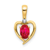 Gemstone & Diamond Heart Pendants