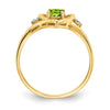 Gemstone and Diamond Heart Ring