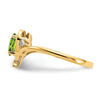 Gemstone and Diamond Heart Ring