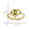 Gemstone and Diamond Heart Ring