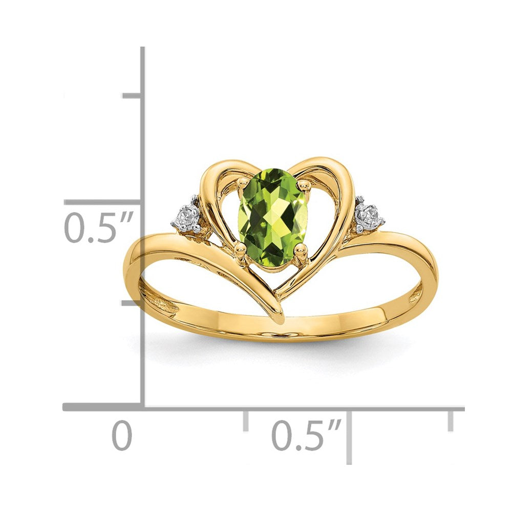 Gemstone and Diamond Heart Ring