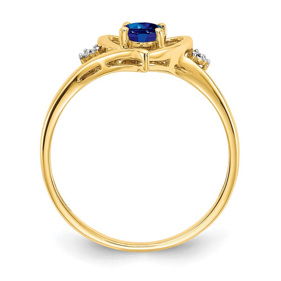 Gemstone and Diamond Heart Ring