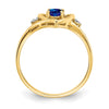 Gemstone and Diamond Heart Ring
