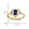 Gemstone and Diamond Heart Ring