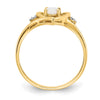 Gemstone and Diamond Heart Ring