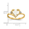 Gemstone and Diamond Heart Ring