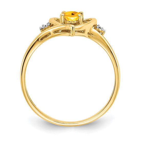Gemstone and Diamond Heart Ring