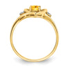 Gemstone and Diamond Heart Ring