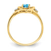 Gemstone and Diamond Heart Ring