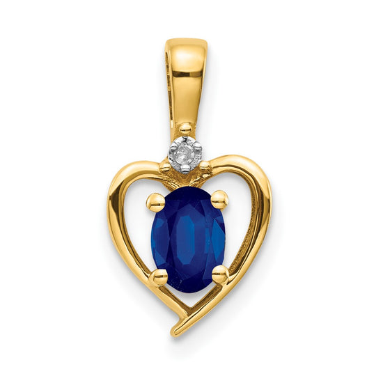 Gemstone & Diamond Heart Pendants