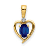 Gemstone & Diamond Heart Pendants