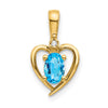 Gemstone & Diamond Heart Pendants
