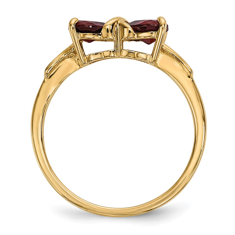 Gemstone Bow Ring