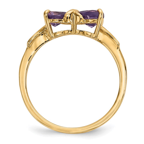 Gemstone Bow Ring