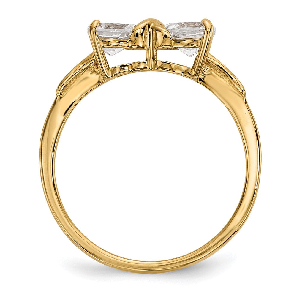Gemstone Bow Ring