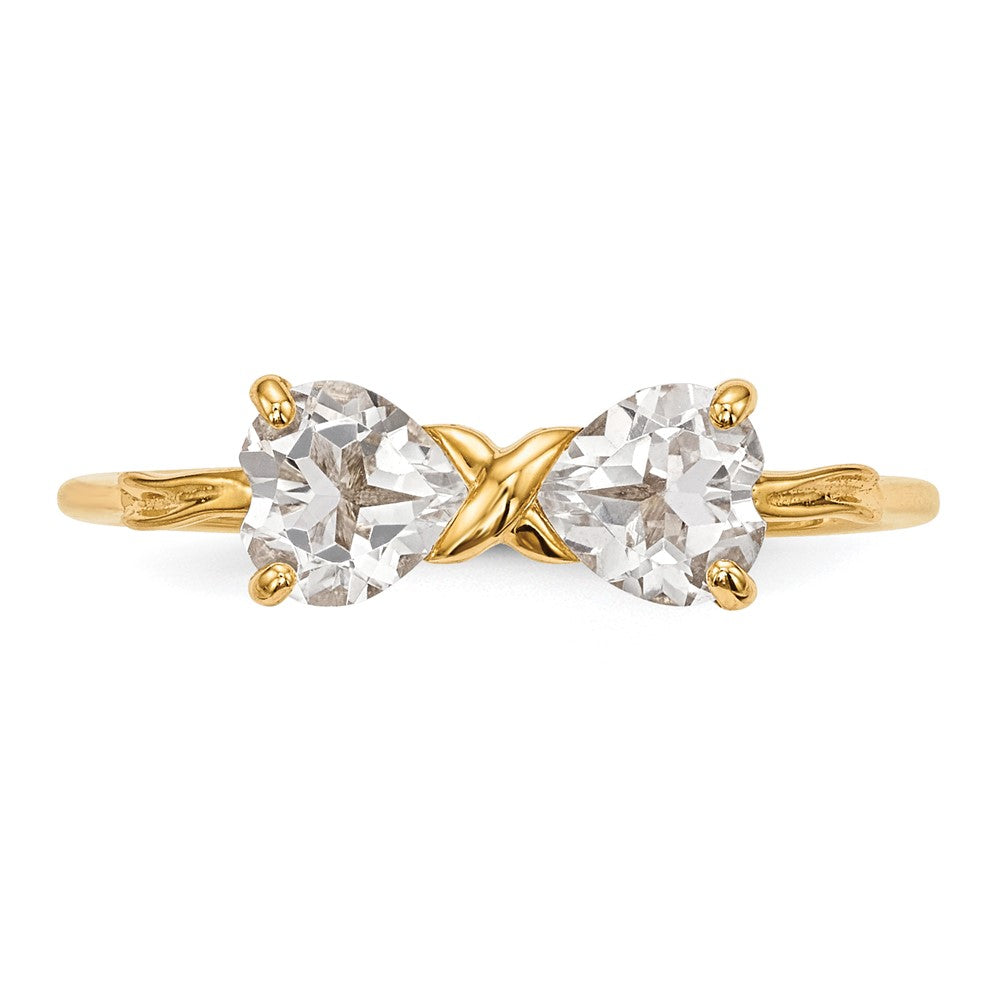 Gemstone Bow Ring