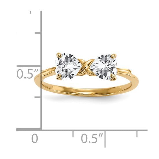 Gemstone Bow Ring