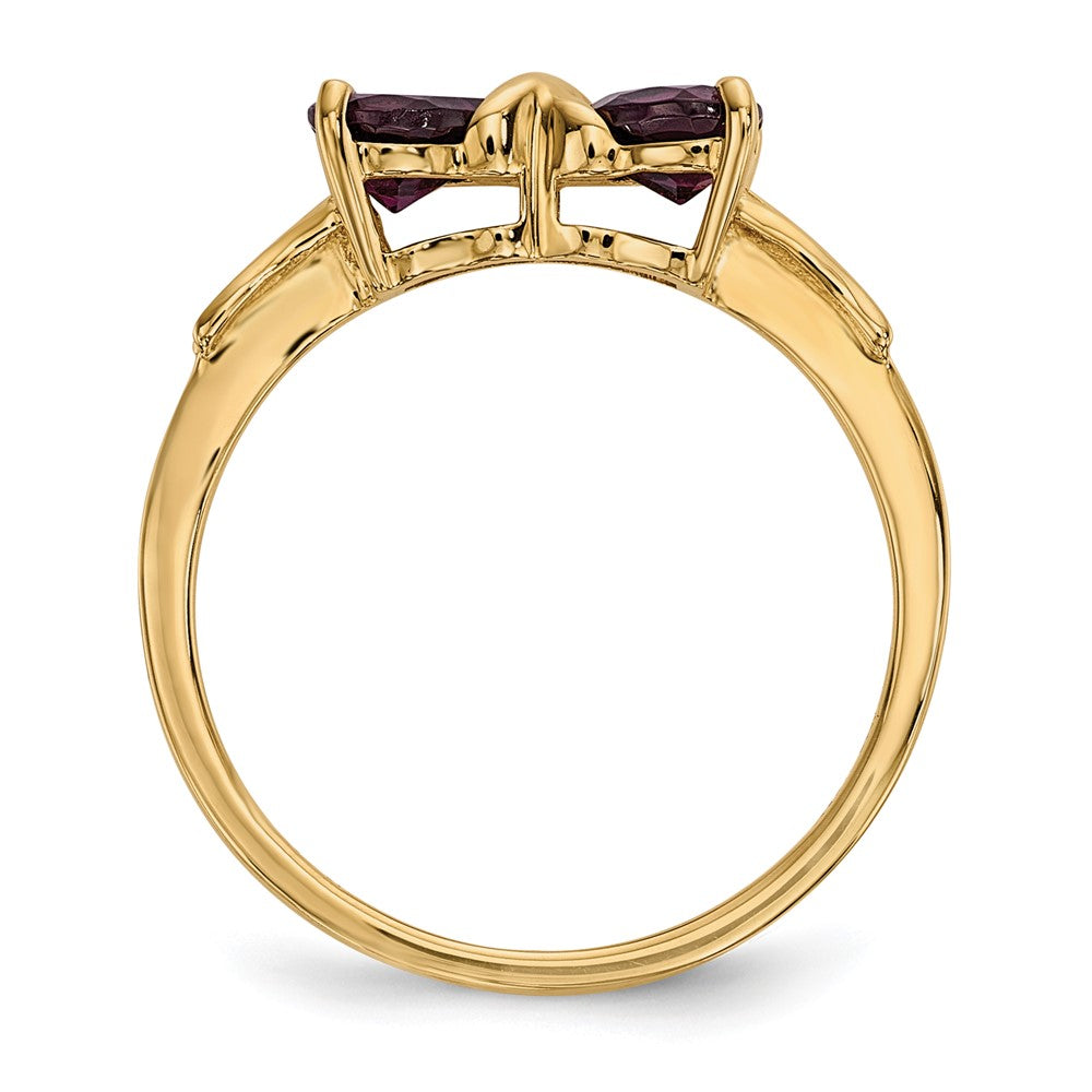 Gemstone Bow Ring