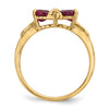 Gemstone Bow Ring