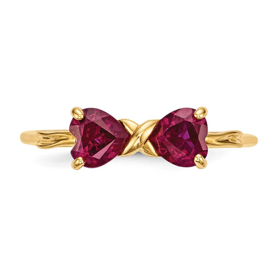 Gemstone Bow Ring
