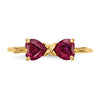 Gemstone Bow Ring