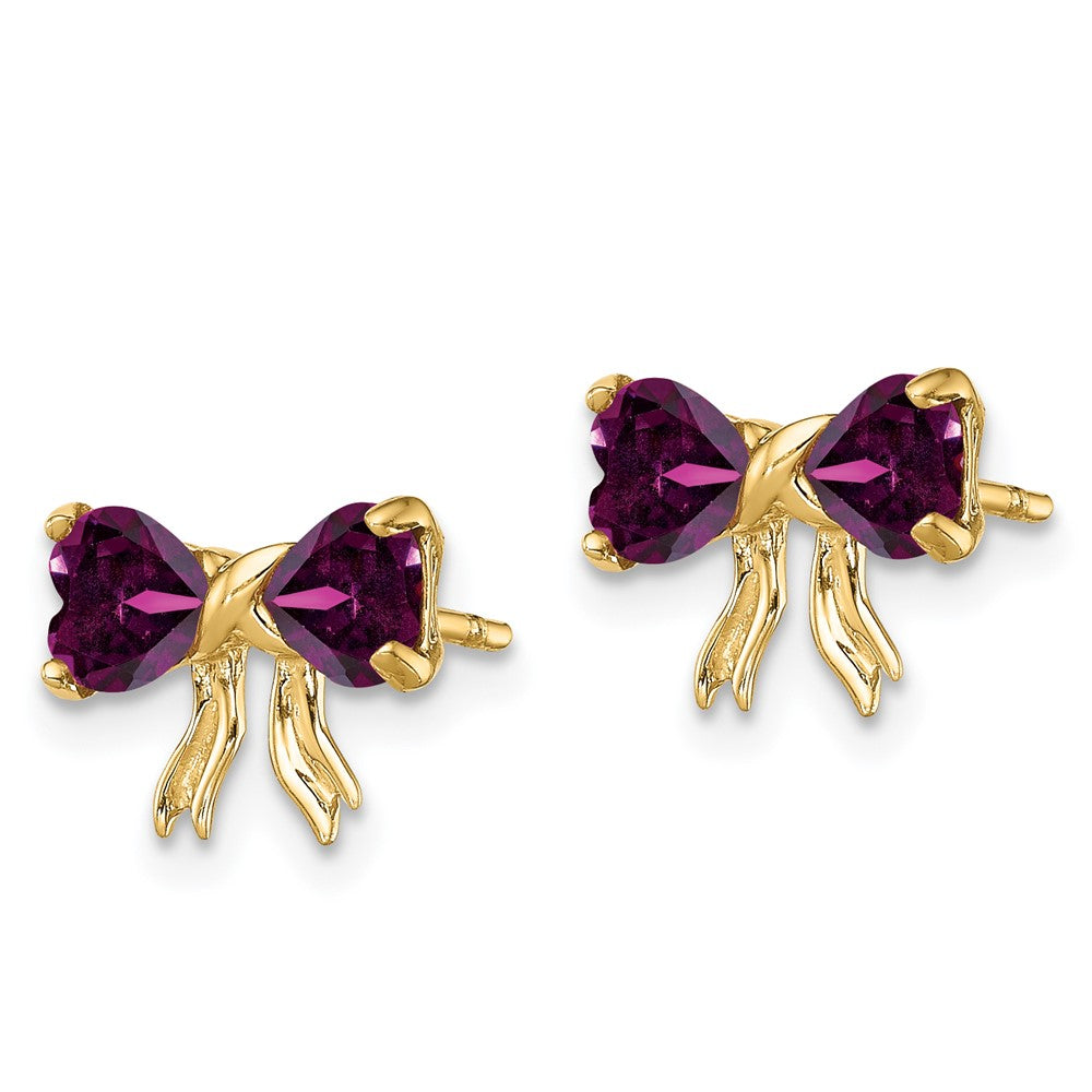 Gemstone Bow Post Earrings