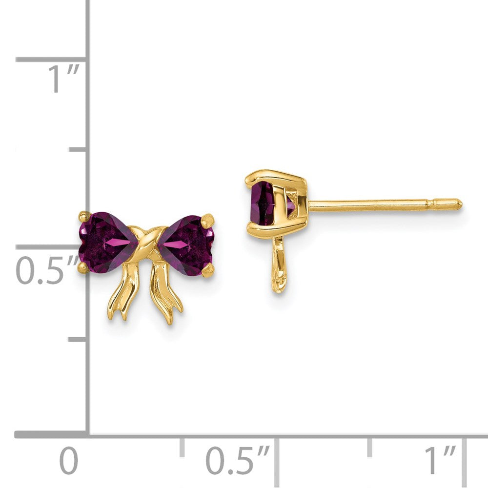 Gemstone Bow Post Earrings