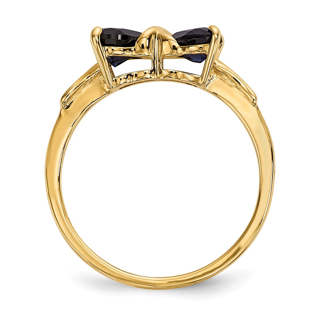 Gemstone Bow Ring