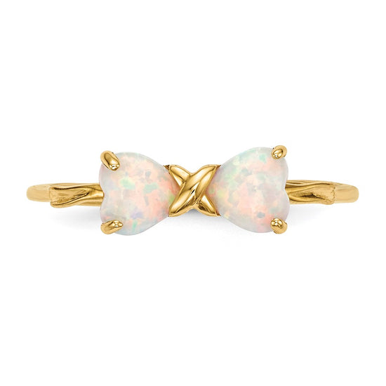 Gemstone Bow Ring