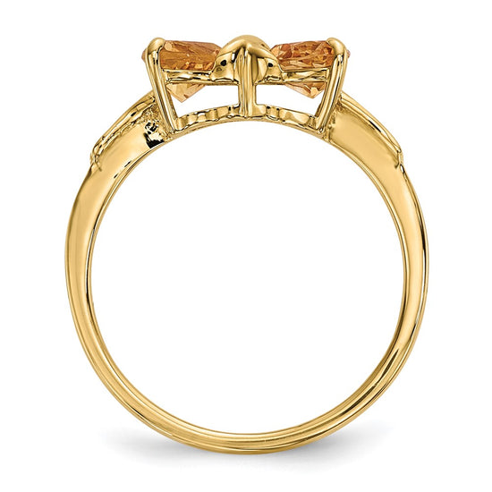 Gemstone Bow Ring