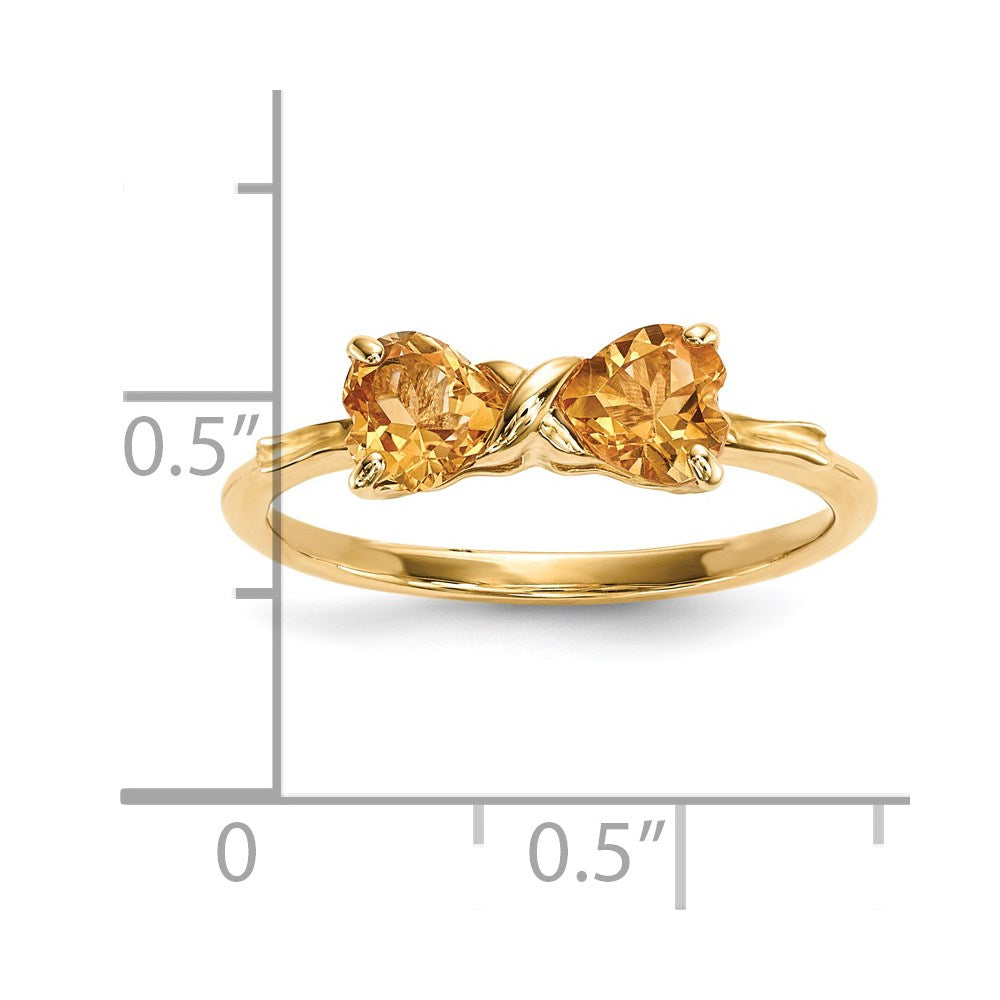 Gemstone Bow Ring