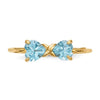 Gemstone Bow Ring