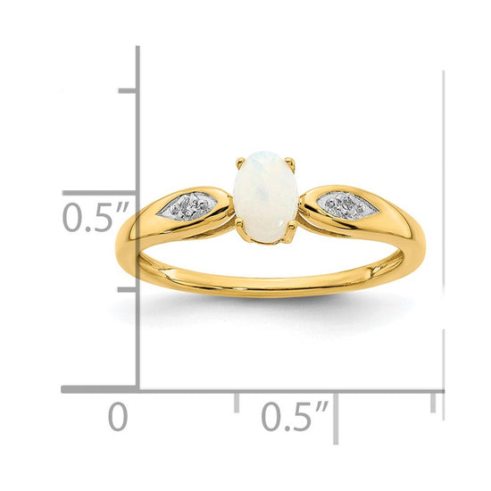 14k Opal and Diamond Ring