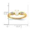 14k Opal and Diamond Ring