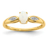 14k Opal and Diamond Ring