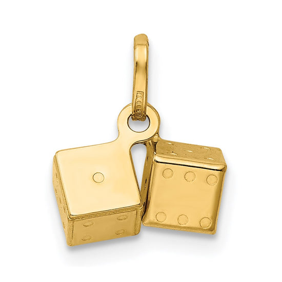 14k  3-D Dice Charm