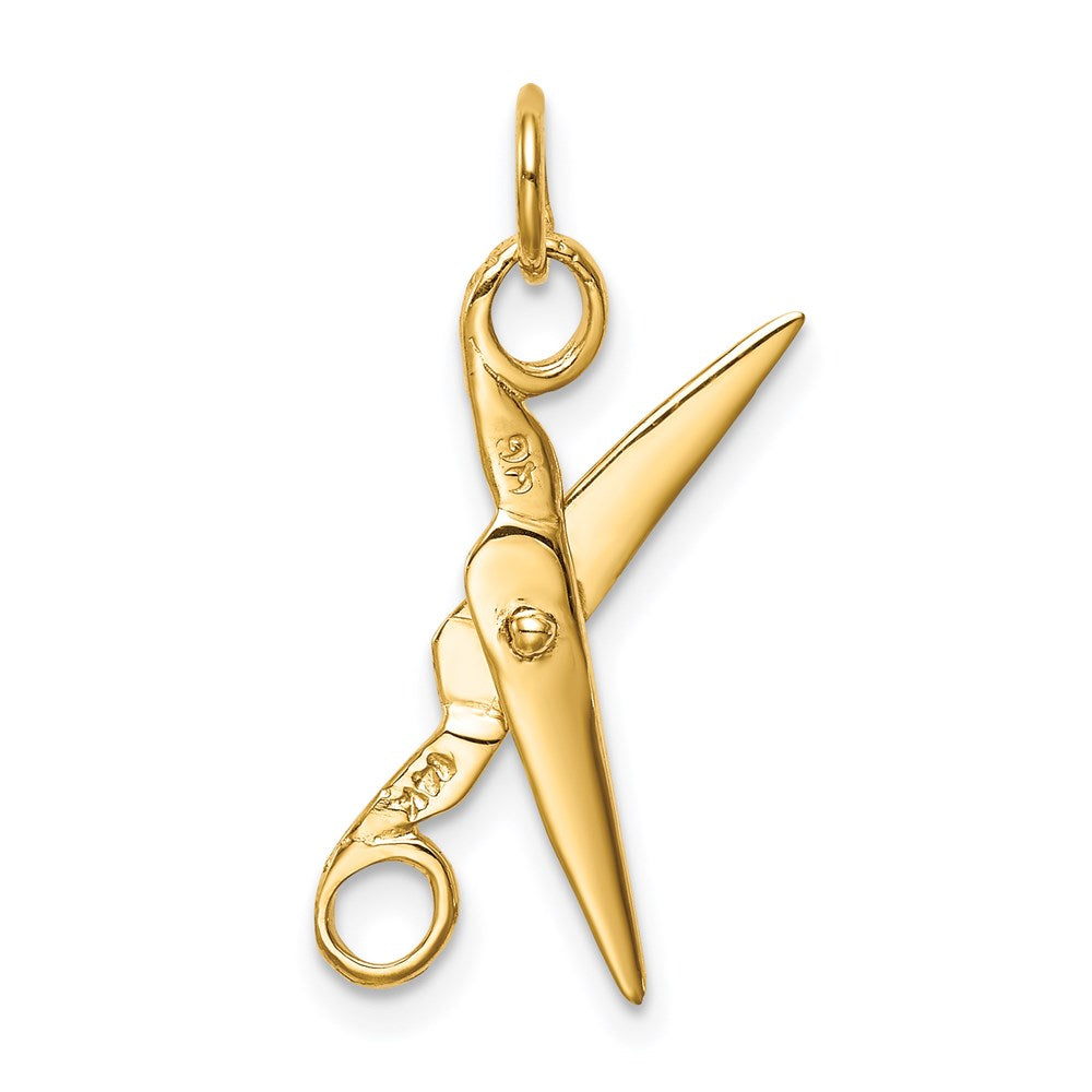 14k 3-D Moveable Scissors Charm