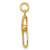 14k Polished Ribbon Cross Charm