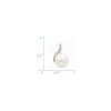 14k White Gold 9-10mm White Button Freshwater Cultured Pearl and Diamond Chain Slide