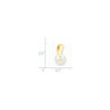 14k 8-9mm White Button Freshwater Cultured Pearl Slide Fits up to 3mm Regular/4mm Fancy or Reversible Omega