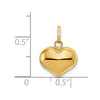 14K Polished 3-D Puffed Heart Pendant