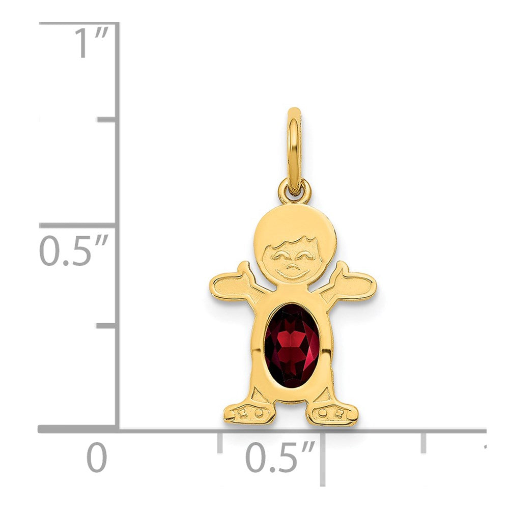Birthstone Boy Charms